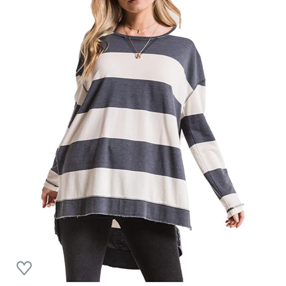 Z Supply Rugby Stripe Weekender Long Sleeve Tee
